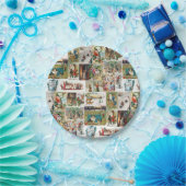 Weihnachtsantike Collage Xmas Pappteller (Party)