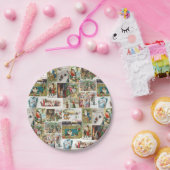 Weihnachtsantike Collage Xmas Pappteller (Party)