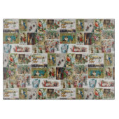 Weihnachtsantike Collage Xmas Schneidebrett (Vorderseite)