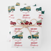 Weihnachtsantiker Lieferwagen Truck Xmas Baum Cust Geschenkpapier Set (Beispiel)