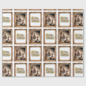 Weihnachtsantikes Foto Geschenkpapier (Flach)