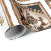 Weihnachtsantikes Foto Geschenkpapier (Rolleneckpunkt)