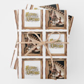 Weihnachtsantikes Foto Geschenkpapier Set (Beispiel)