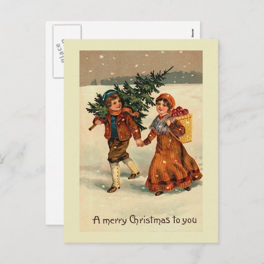 "Weihnachtsäpfel" Postkarte (Vorne/Hinten)