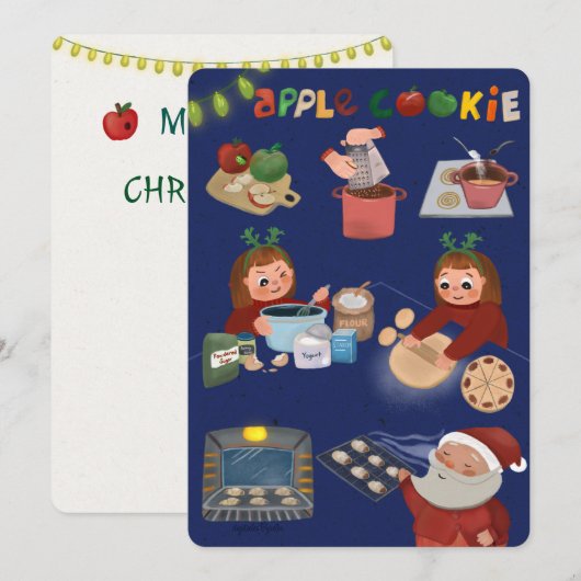 Weihnachtsapfel Postkarte (Vorne/Hinten)