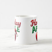 Weihnachtsapfel Retro-Weihnachtsdesign Kaffeetasse (Mittel)