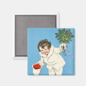 Weihnachtsäpfel Vintag Magnet (Vorderseite/Rückseite)