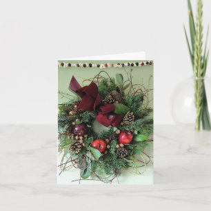 Weihnachtsapfelkranz  feiertagskarte