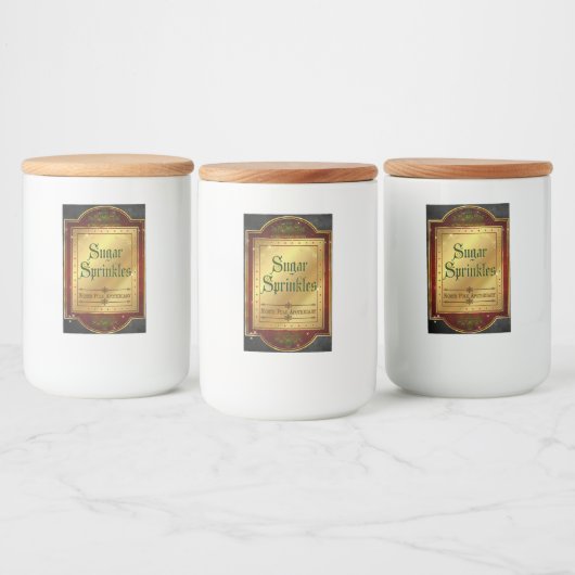 Weihnachtsapothecary Sugar Sprinkles Label Lebensmitteletikett (Flaschen)