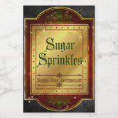 Weihnachtsapothecary Sugar Sprinkles Label Lebensmitteletikett (Einzelnes Label)