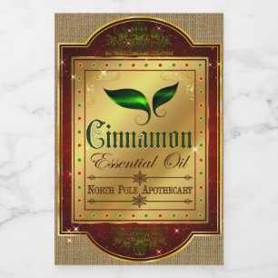 Weihnachtsapotheke Cinnamon-Label Lebensmitteletikett