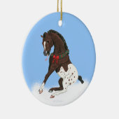 Weihnachtsappaloosa-Colt Keramikornament (Rechts)