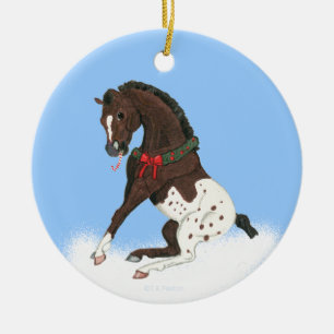 Weihnachtsappaloosa-Colt Keramikornament