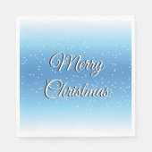 Weihnachtsapplikationen im Schnee Serviette (Vorderseite)