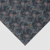 WeihnachtsAquarell-Kiefern-Kegel-Muster Seidenpapier (Ausschnitt)