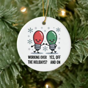 Weihnachtsarbeit an den Feiertagen Lustiger Weihna Keramik Ornament