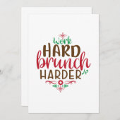 Weihnachtsarbeit hart Brunch härter Einladung (Vorne/Hinten)