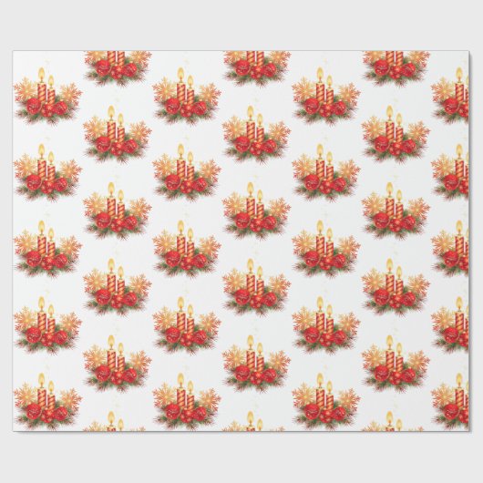 Weihnachtsarrangements mit Kerzen Geschenkpapier (Flach)