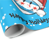 Weihnachtsart-lächelnde Chicago-Flagge Geschenkpapier (Rolleneckpunkt)