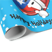 Weihnachtsart-lächelnde Texas-Flagge Geschenkpapier (Rolleneckpunkt)