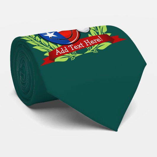 Weihnachtsart-lächelnde Texas-Flagge Krawatte (Gerollt)