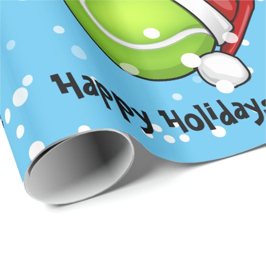 Weihnachtsart-Tennisball Geschenkpapier (Rolleneckpunkt)