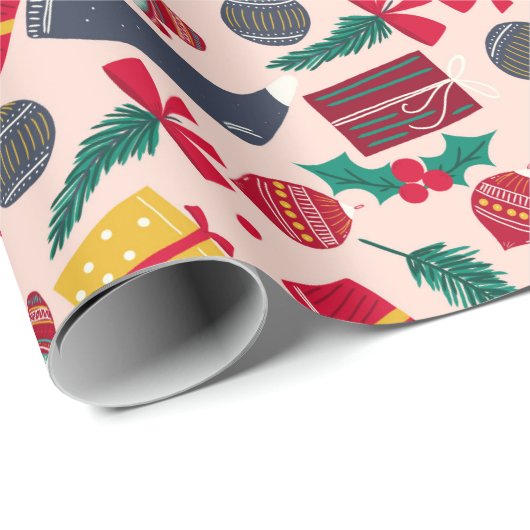 Weihnachtsartikel Muster Geschenkpapier (Rolleneckpunkt)