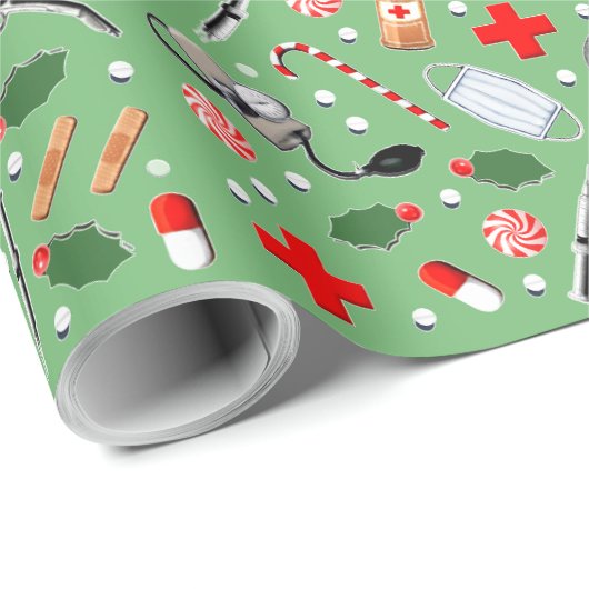 Weihnachtsarzt Geschenkpapier (Rolleneckpunkt)