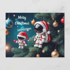 Weihnachtsastronaut feiert Weihnachten
