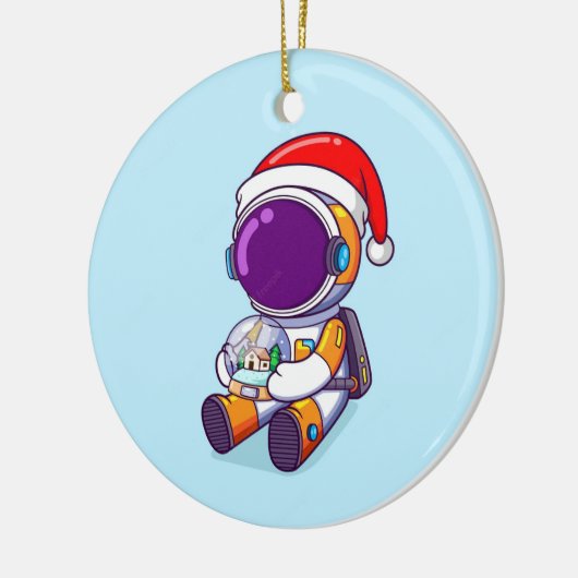 Weihnachtsastronaut Keramik Ornament (Links)