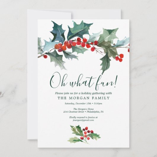 Weihnachtsaufenthalt Einladung (Vorderseite)