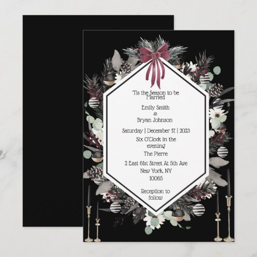 Weihnachtsaufenthalt Einladung (Vorne/Hinten)