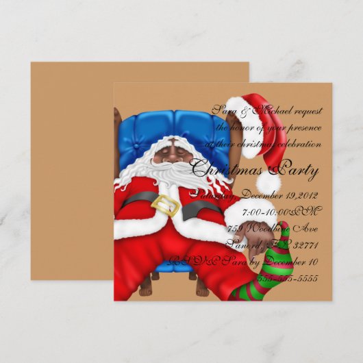 Weihnachtsaufenthalt Einladung (Vorne/Hinten)