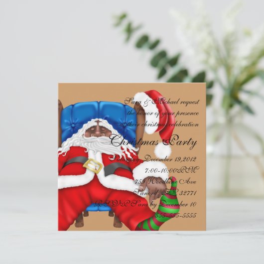 Weihnachtsaufenthalt Einladung (Stehend Vorderseite)