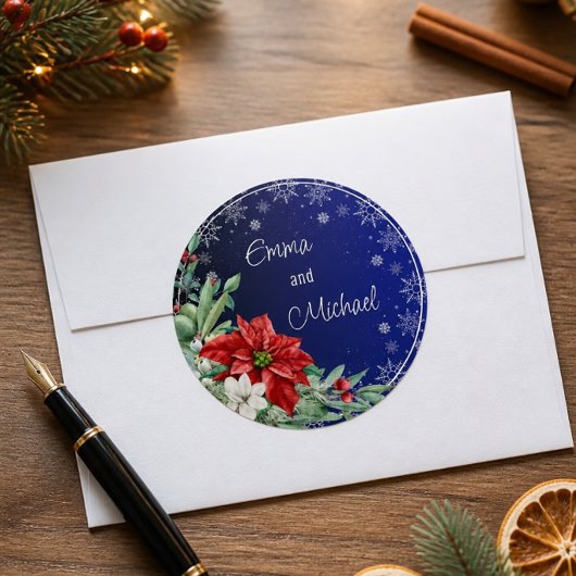 Weihnachtsaufenthalt Runder Aufkleber