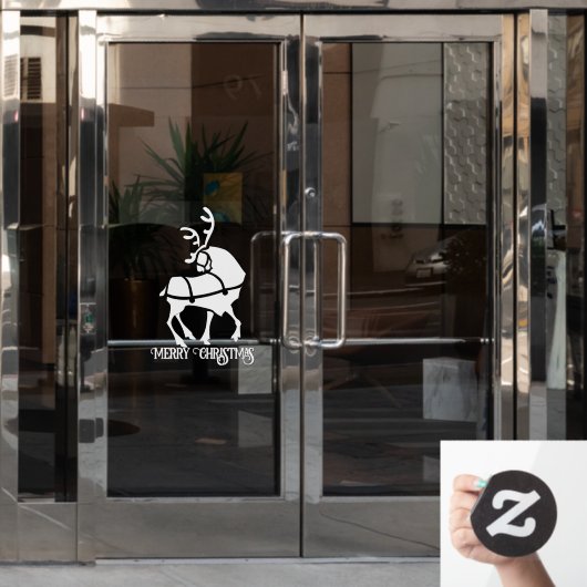Weihnachtsaufenthaltsklammern Fensteraufkleber (Büro Tür)