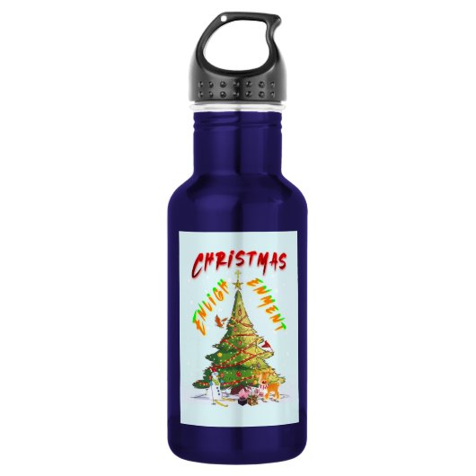 Weihnachtsaufklärung Edelstahlflasche (Vorderseite)