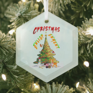 Weihnachtsaufklärung Ornament Aus Glas