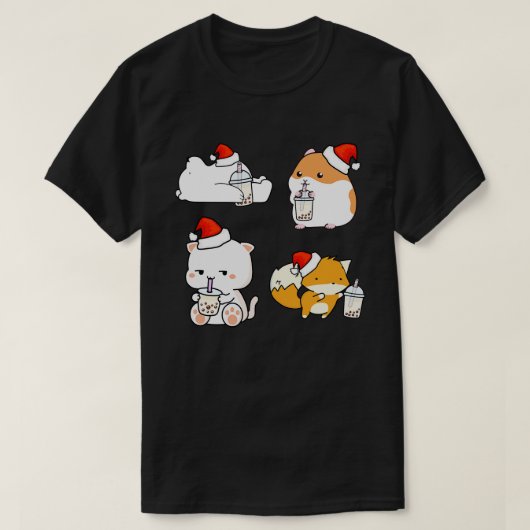 Weihnachtsaufkleber 1 T-Shirt (Design vorne)