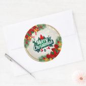 Weihnachtsaufkleber 2023 runder aufkleber (Umschlag)