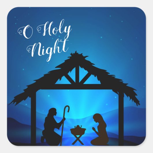 Weihnachtsaufkleber auf dem Rändelplatz Quadratischer Aufkleber (Vorderseite)