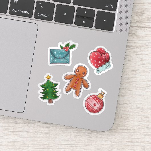 Weihnachtsaufkleber Aufkleber (Detail)