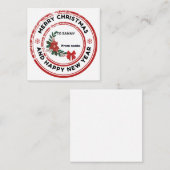 Weihnachtsaufkleber Begleitkarte (Vorne/Hinten)