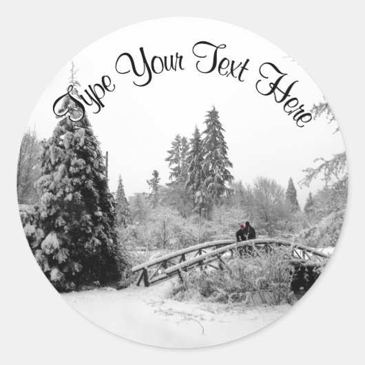 Weihnachtsaufkleber Custom Christmas Trecker Runder Aufkleber (Vorderseite)