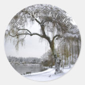 Weihnachtsaufkleber Custom Christmas Trecker Runder Aufkleber (Vorderseite)