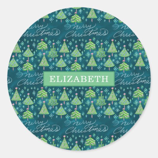Weihnachtsaufkleber - Custom Runder Aufkleber (Vorderseite)