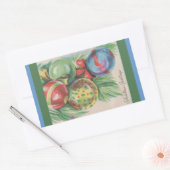 Weihnachtsaufkleber der 40er Jahre Rechteckiger Aufkleber (Umschlag)