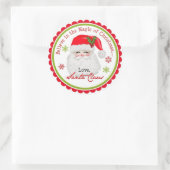 Weihnachtsaufkleber des Weihnachtsmanns Runder Aufkleber (Tasche)