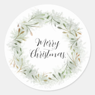 Weihnachtsaufkleber Entwurf 2 Runder Aufkleber