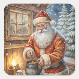 Weihnachtsaufkleber - Feierliche Etiketten & Feier Quadratischer Aufkleber